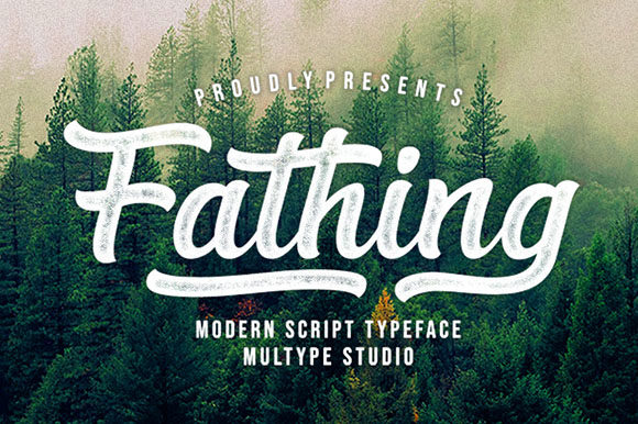 Fathing: A Modern Script Font for Web Design