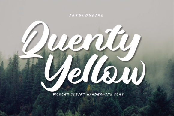 Quenty Yellow: An Elegant Script Typeface for Editors