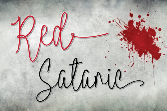 Red Satanic Font Review: A Romantic Script for Branding
