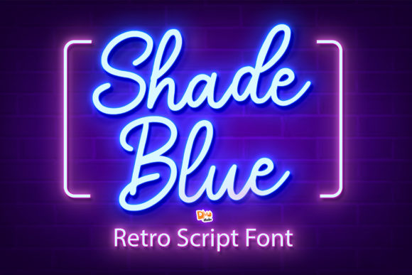 Shade Blue: A Retro Script Font for Makers