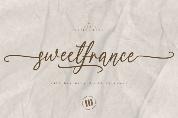 Sweetfrance: A Script Handwritten Font for Editorial Design
